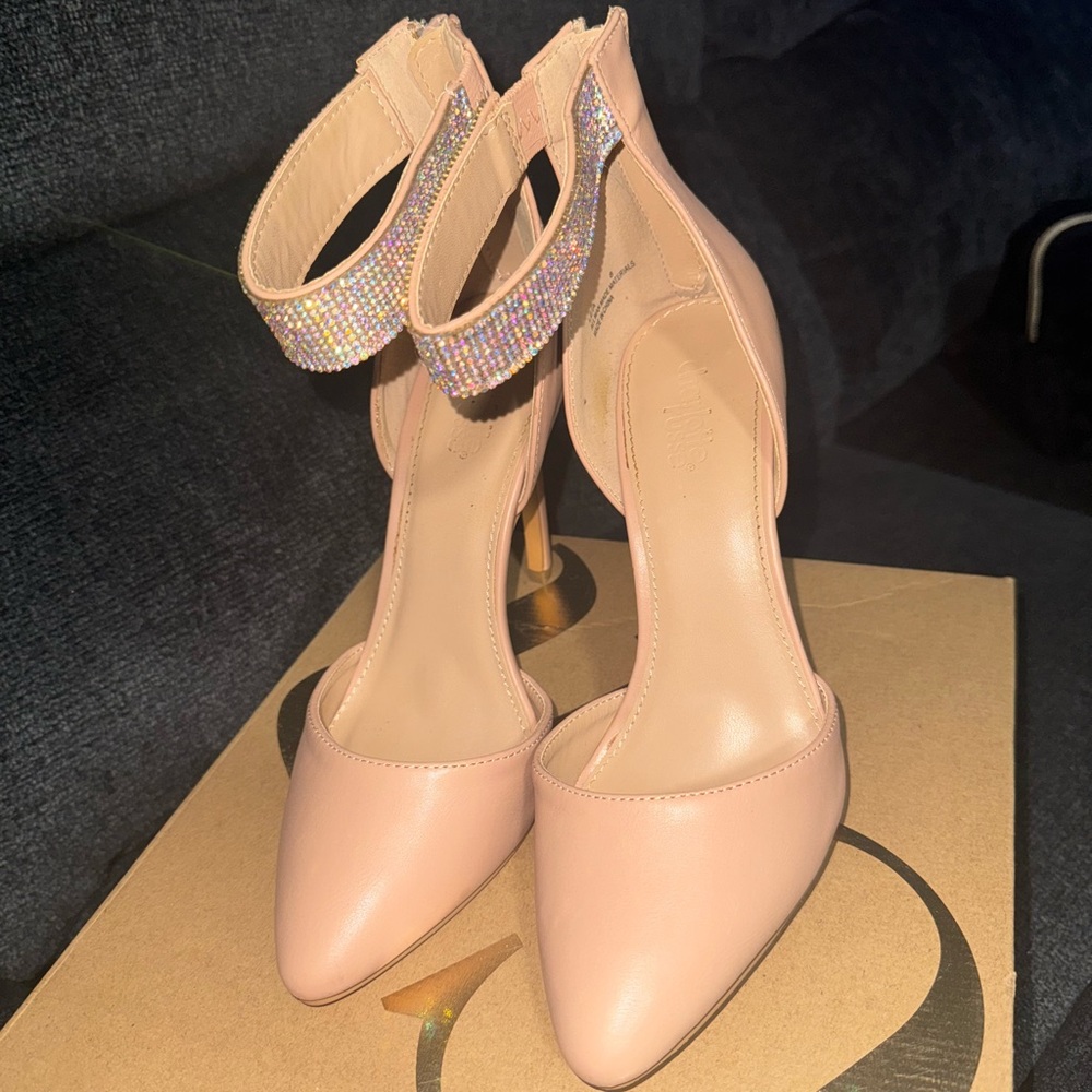 Charlotte Russe Pink Ankle Strap Heels